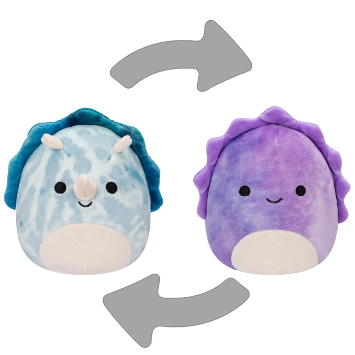 Squishmallows Flip A Mallow 13 cm P17 - Delilah den lilla dinoen/Jerome den blå dinoen i gruppen LEKER, BARN OG BABY / Babyleker (0-3 år) / Kosedyr hos TP E-commerce Nordic AB (C87722)