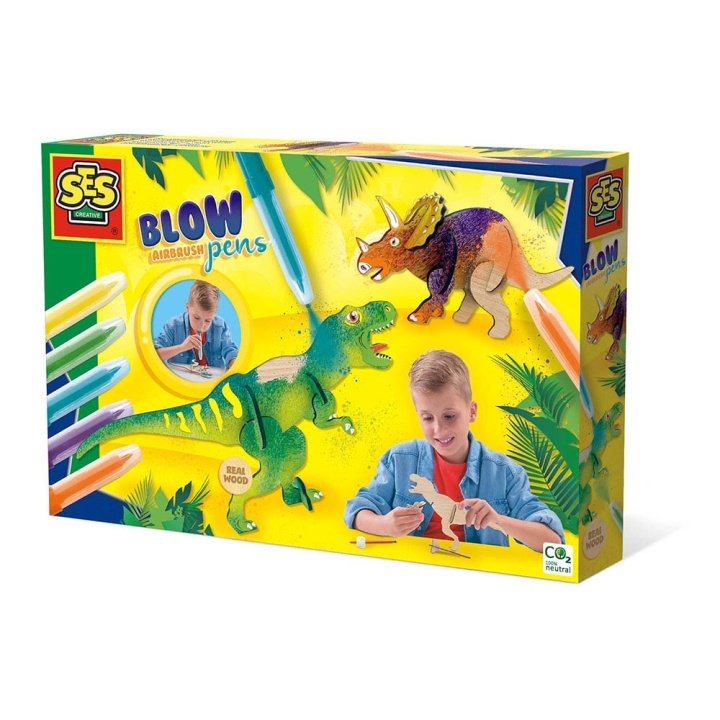 SES Creative Airbrushpenner - Dinosaurer - (S14284) i gruppen LEKER, BARN OG BABY / Leker / Tegne & regne hos TP E-commerce Nordic AB (C87928)