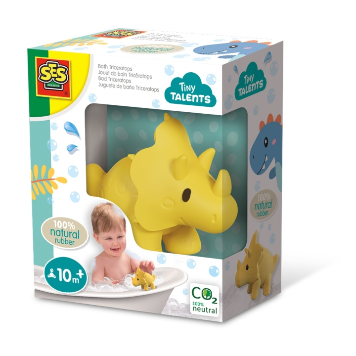 SES Creative Badetid - Triceratops - naturgummi - (S13212) i gruppen LEKER, BARN OG BABY / Babyprodukter / Bad hos TP E-commerce Nordic AB (C87935)