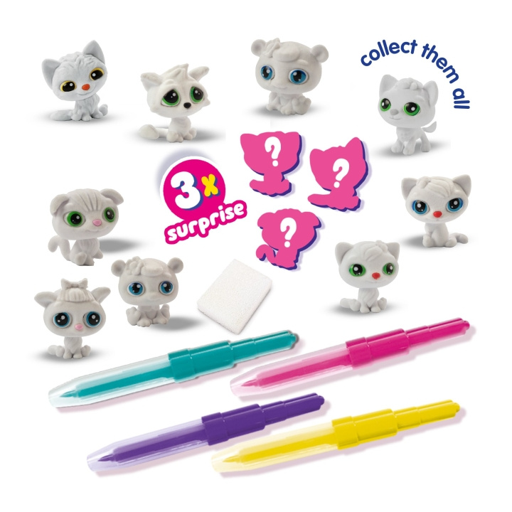 SES Creative Blow Pens - Dekorer 3 kattunger - (S14334) i gruppen LEKER, BARN OG BABY / Leker / Håndtverk hos TP E-commerce Nordic AB (C87940)