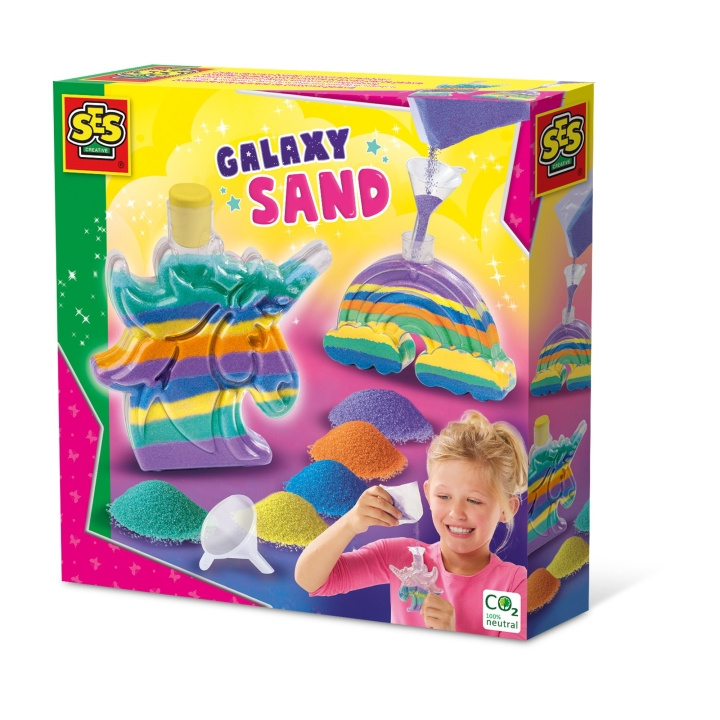 SES Creative Galaxy Sand - Enhjørning- og regnbueflasker - (S14771) i gruppen LEKER, BARN OG BABY / Leker / Eksperiment & DIY hos TP E-commerce Nordic AB (C87941)