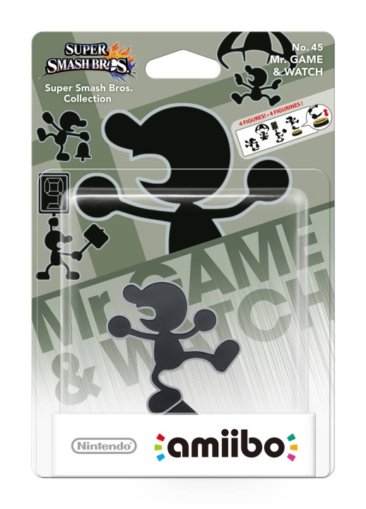 Nintendo Amiibo-figuren Mr. Game & Watch i gruppen Elektronikk / TV-spill & tilbehør / Nintendo Switch / Tilbehør hos TP E-commerce Nordic AB (C88006)