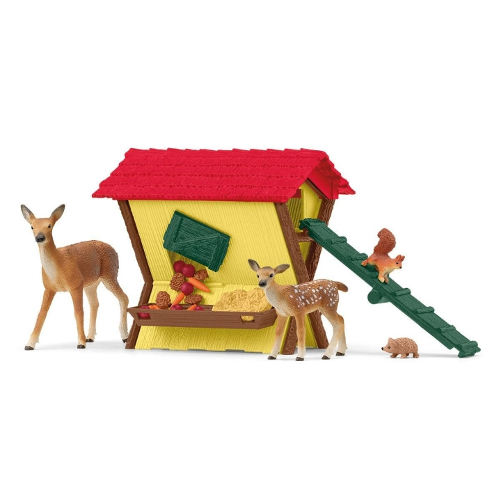 Schleich Farm World - Fôring av skogens dyr (42658) i gruppen LEKER, BARN OG BABY / Leker / Figurer, miniatyrer og tilbehør hos TP E-commerce Nordic AB (C88043)