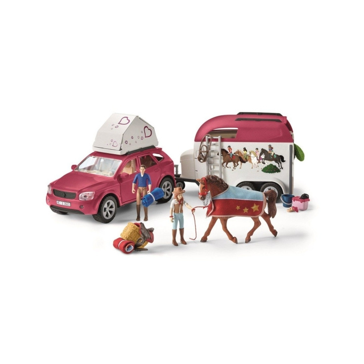 Schleich Horse Club - Hesteeventyr med bil og tilhenger (42535) i gruppen LEKER, BARN OG BABY / Leker / Lekesett hos TP E-commerce Nordic AB (C88084)