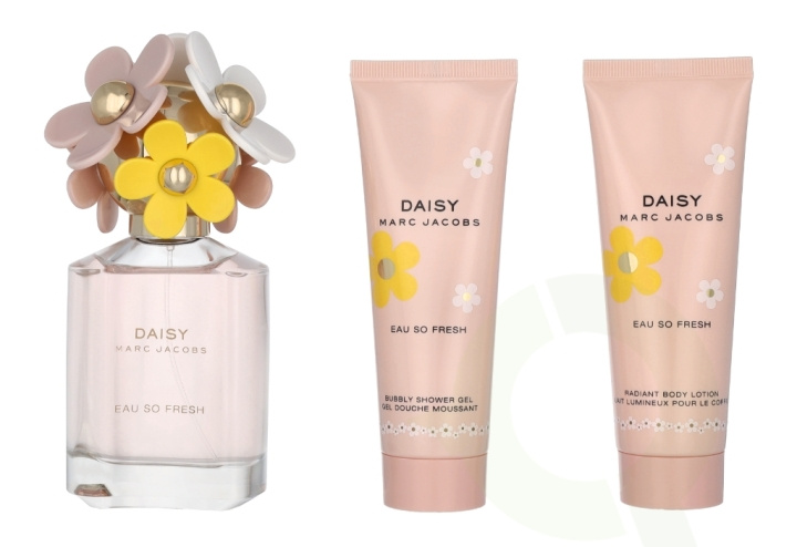 Marc Jacobs Daisy Eau So Fresh Giftset 225 ml Edt Spray 75ml/Body Lotion 75ml/Shower Gel 75ml i gruppen HELSE OG SKJØNNHET / Gavesett / Gavesett for henne hos TP E-commerce Nordic AB (C88153)