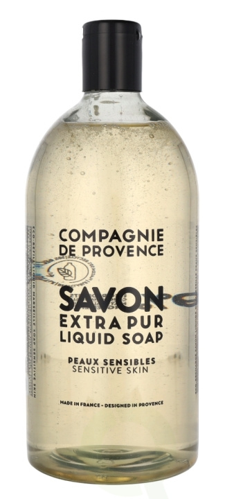 Compagnie De Provence Marseille Liquid Soap - Refill 1000 ml Sensitive Skin i gruppen HELSE OG SKJØNNHET / Hudpleie / Kroppspleie / Bad- og dusjkrem hos TP E-commerce Nordic AB (C88195)