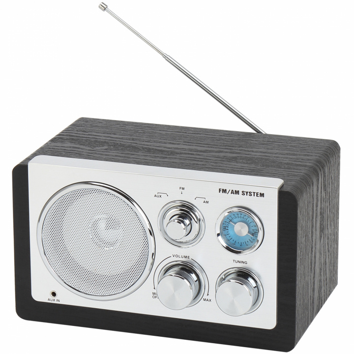 Denver AM/FM analog radio Svart i gruppen Elektronikk / Lyd & Bilde / Hjemmekino, HiFi og bærbar / Radio & Vekkerklokker / Radio hos TP E-commerce Nordic AB (C88267)