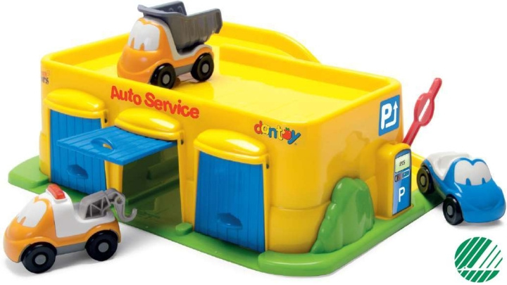 Dantoy Garasje - Yellow Auto Service (7520) i gruppen LEKER, BARN OG BABY / Leker / Lekebiler hos TP E-commerce Nordic AB (C88291)