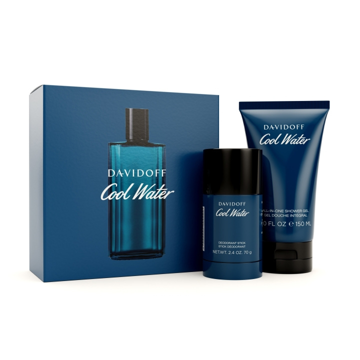 Davidoff Cool Water Man Deo Stick 70 g + Shower Gel 150 ml - Gavesett i gruppen HELSE OG SKJØNNHET / Gavesett / Gavesett for ham hos TP E-commerce Nordic AB (C88538)