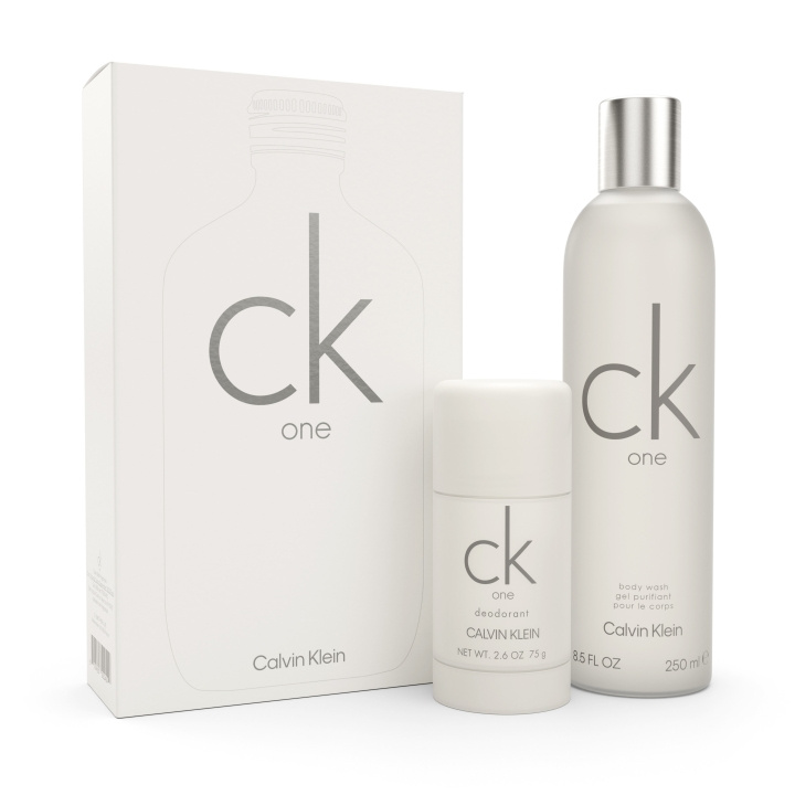 Calvin Klein CK One Deo Stick 75 ml + Body Wash 250 ml - Gavesett i gruppen HELSE OG SKJØNNHET / Gavesett / Gavesett for ham hos TP E-commerce Nordic AB (C88546)