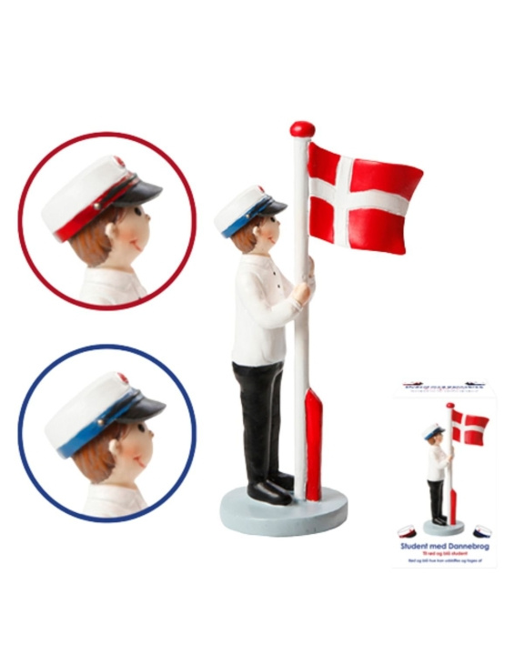 Det Gamle Apotek DGA - Student med flagg 12 cm - Gutt (9914067) i gruppen SPORT, FRITID & HOBBY / Morsomme produkter / Morsomme produkter hos TP E-commerce Nordic AB (C88556)