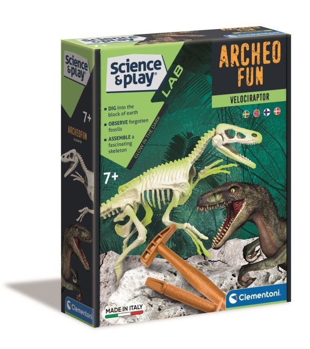 Clementoni Archeo Fun Velociraptor (78775) i gruppen LEKER, BARN OG BABY / Leker / Eksperiment & DIY hos TP E-commerce Nordic AB (C88715)