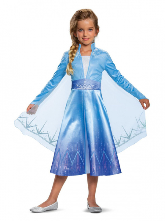 Disguise Elsa Traveling Deluxe - Størrelse 128 cm i gruppen LEKER, BARN OG BABY / Leker / Masker og kostymer hos TP E-commerce Nordic AB (C88771)