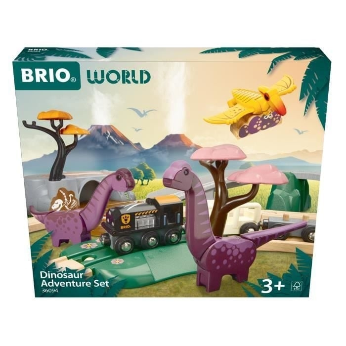 BRIO Togsett med dinosaurer - (36094) i gruppen LEKER, BARN OG BABY / Leker / Byggeleker / Brio Tågbanor hos TP E-commerce Nordic AB (C89023)