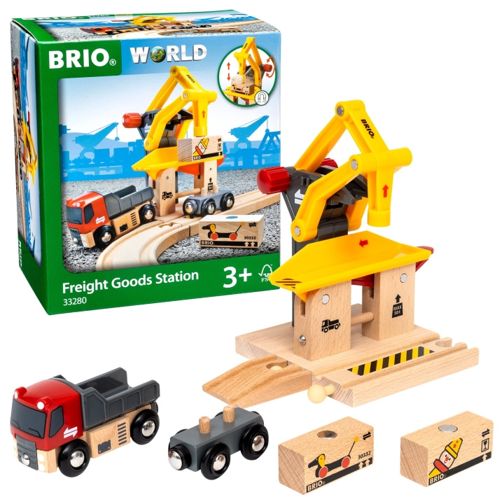 BRIO Godsstasjon for fraktgods (33280) i gruppen LEKER, BARN OG BABY / Leker / Byggeleker / Brio Tågbanor hos TP E-commerce Nordic AB (C89029)