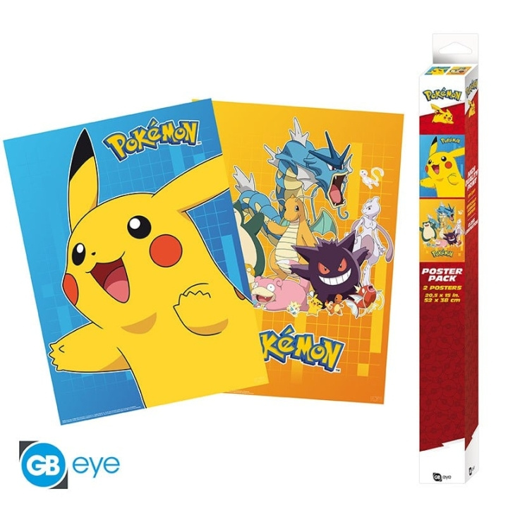 Abysse POKEMON - Sett 2 plakater - Fargerike figurer (52x38) i gruppen LEKER, BARN OG BABY / Barnerom / Øvrig innredning hos TP E-commerce Nordic AB (C89047)