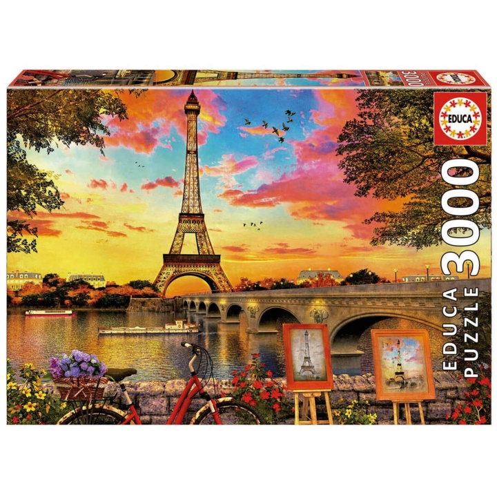 Educa Puslespill 3000 - Solnedgang i Paris (017675) i gruppen SPORT, FRITID & HOBBY / Hobby / Puslespill hos TP E-commerce Nordic AB (C89092)