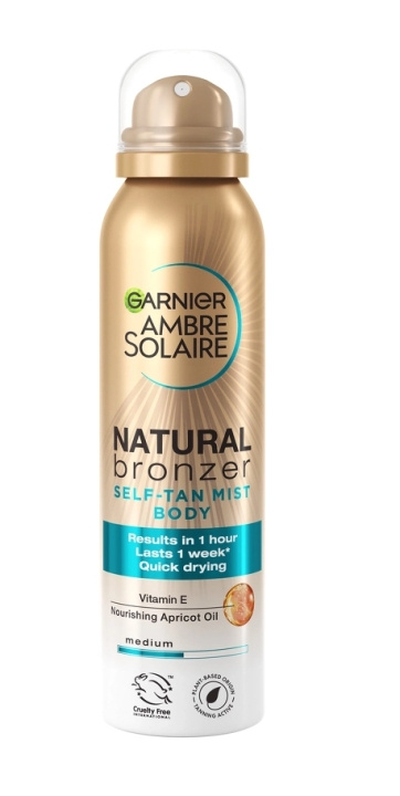 Garnier Natural Bronzer Self Tan Mist Body 150 ml i gruppen HELSE OG SKJØNNHET / Hudpleie / Soling / Brun uten sol hos TP E-commerce Nordic AB (C89160)