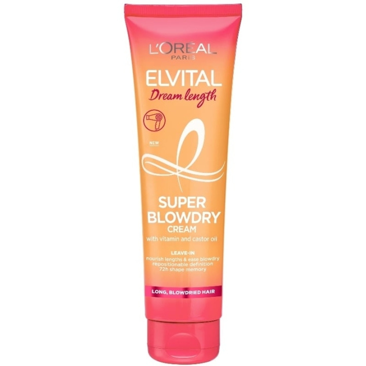 L\'Oréal Paris - Elvital Dream Length Super Blowdry Cream 150 ml i gruppen HELSE OG SKJØNNHET / Hår & styling / Hårstyling / Stylingkrem hos TP E-commerce Nordic AB (C89202)