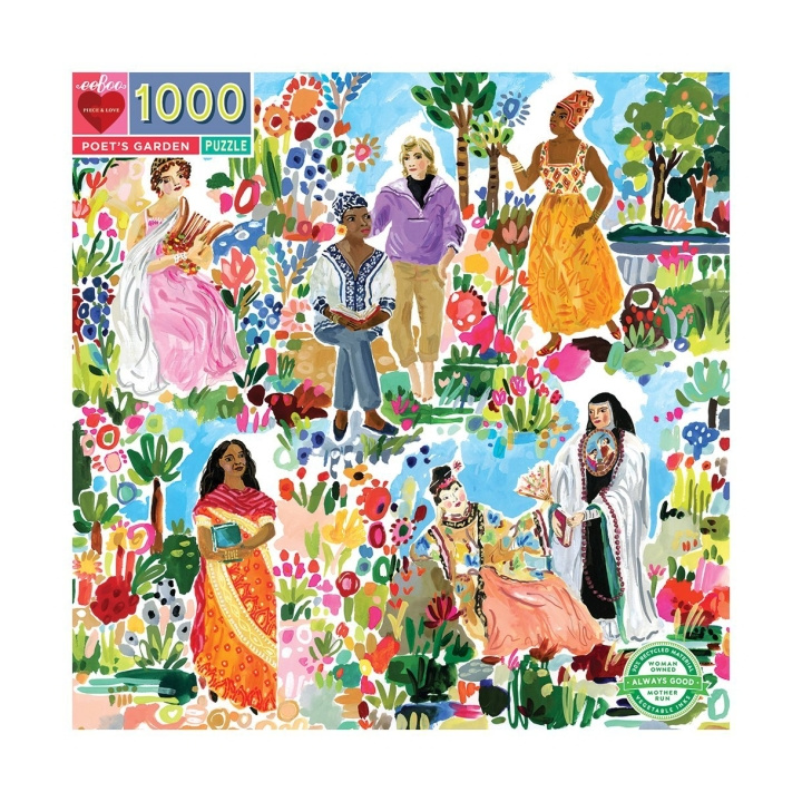 eeBoo Puslespill - Poetenes hage, 1000 stk - (EPZTPOT) i gruppen SPORT, FRITID & HOBBY / Hobby / Puslespill hos TP E-commerce Nordic AB (C89437)