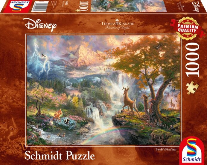 Schmidt Thomas Kinkade: Disney - Bambi (1000 brikker) (SCH4862) i gruppen SPORT, FRITID & HOBBY / Hobby / Puslespill hos TP E-commerce Nordic AB (C89440)