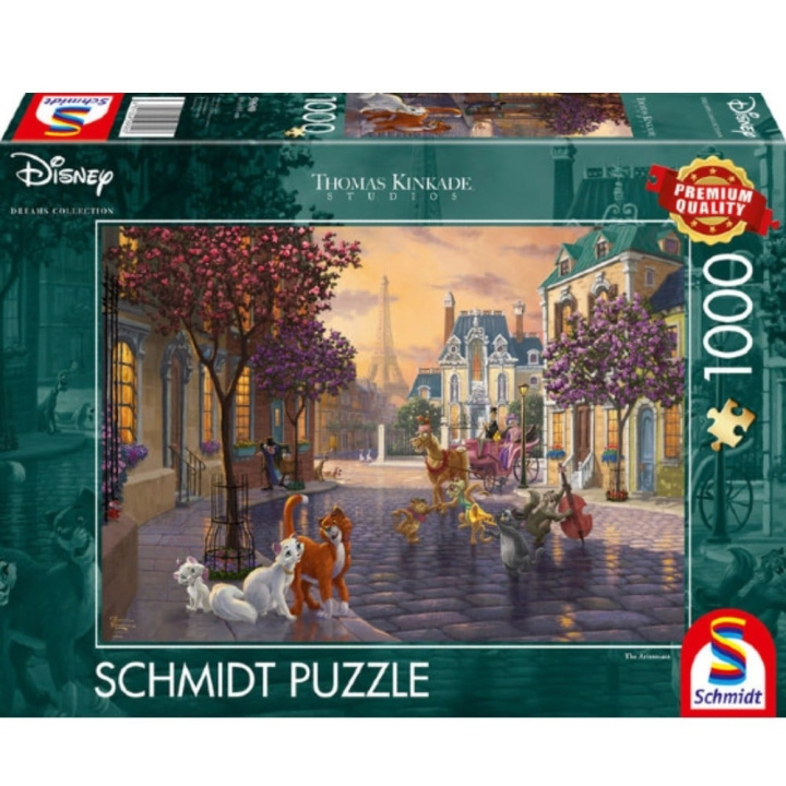 Schmidt Thomas Kinkade: Disney - Aristokattene (1000 brikker) (SCH6903) i gruppen SPORT, FRITID & HOBBY / Hobby / Puslespill hos TP E-commerce Nordic AB (C89446)