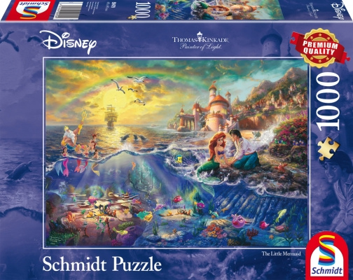 Schmidt Thomas Kinkade: Disney - Den lille havfruen Ariel (1000 brikker) (SCH4794) i gruppen SPORT, FRITID & HOBBY / Hobby / Puslespill hos TP E-commerce Nordic AB (C89449)