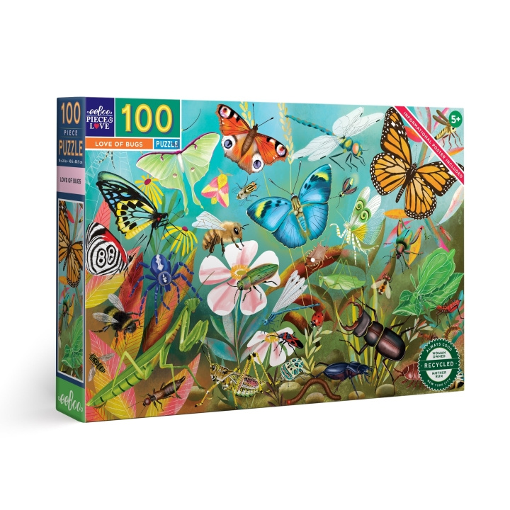 eeBoo Puslespill 100 brikker - Love of Bugs - (EPZLVB) i gruppen LEKER, BARN OG BABY / Leker / Barnas puslespill hos TP E-commerce Nordic AB (C89463)