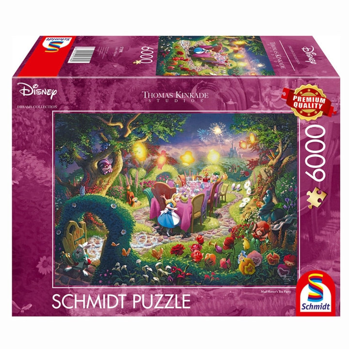 Schmidt Spiele Schmidt - Thomas Kinkade: Disney - Den gale hattemakerens teselskap (6000 brikker) (SCH57398) i gruppen SPORT, FRITID & HOBBY / Hobby / Puslespill hos TP E-commerce Nordic AB (C89579)