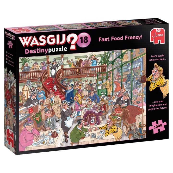 Wasgij Skjebne 18 - Fast Food Frenzy! (1000 brikker) (1119801824) i gruppen SPORT, FRITID & HOBBY / Hobby / Puslespill hos TP E-commerce Nordic AB (C89705)