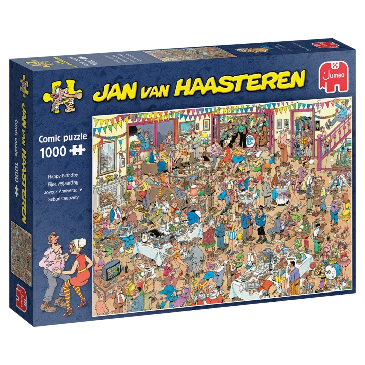 Jan van Haasteren Happy Birthday (1000 brikker) (1119801835 ) i gruppen SPORT, FRITID & HOBBY / Hobby / Puslespill hos TP E-commerce Nordic AB (C89712)