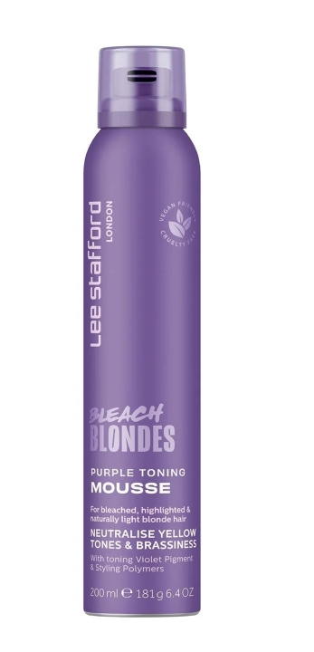 Lee Stafford Bleach Blondes Purple Toning Mousse 200 ml i gruppen HELSE OG SKJØNNHET / Hår & styling / Hårstyling / Hårmousse hos TP E-commerce Nordic AB (C89787)