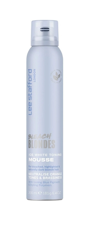 Lee Stafford Bleach Blondes Ice White Toning Mousse 200 ml i gruppen HELSE OG SKJØNNHET / Hår & styling / Hårstyling / Hårmousse hos TP E-commerce Nordic AB (C89794)