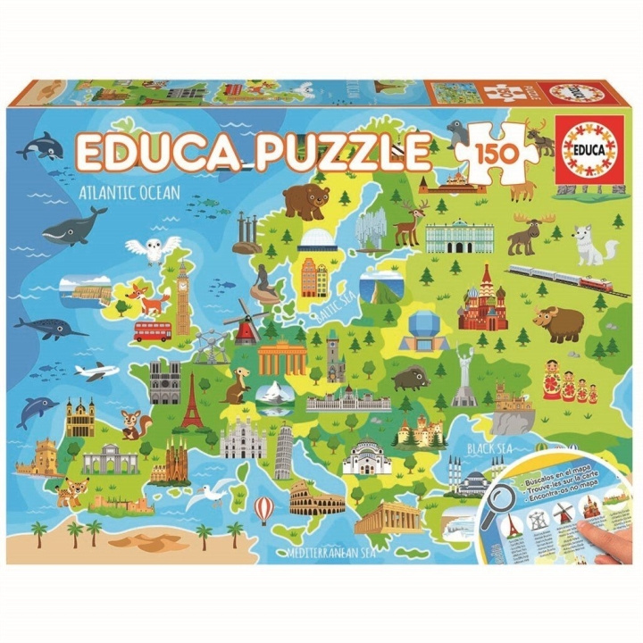 Educa 150 brikker - Mapa Europa puslespill (80-18607) i gruppen LEKER, BARN OG BABY / Leker / Barnas puslespill hos TP E-commerce Nordic AB (C89908)