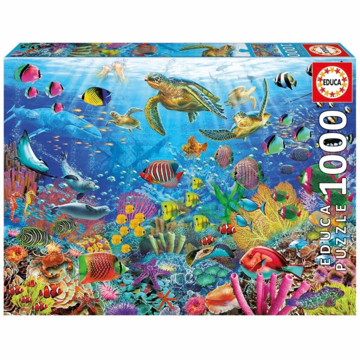 Educa 1000 brikker - Tropical Fantasy Turtles Puslespill (80-19266) i gruppen SPORT, FRITID & HOBBY / Hobby / Puslespill hos TP E-commerce Nordic AB (C89911)