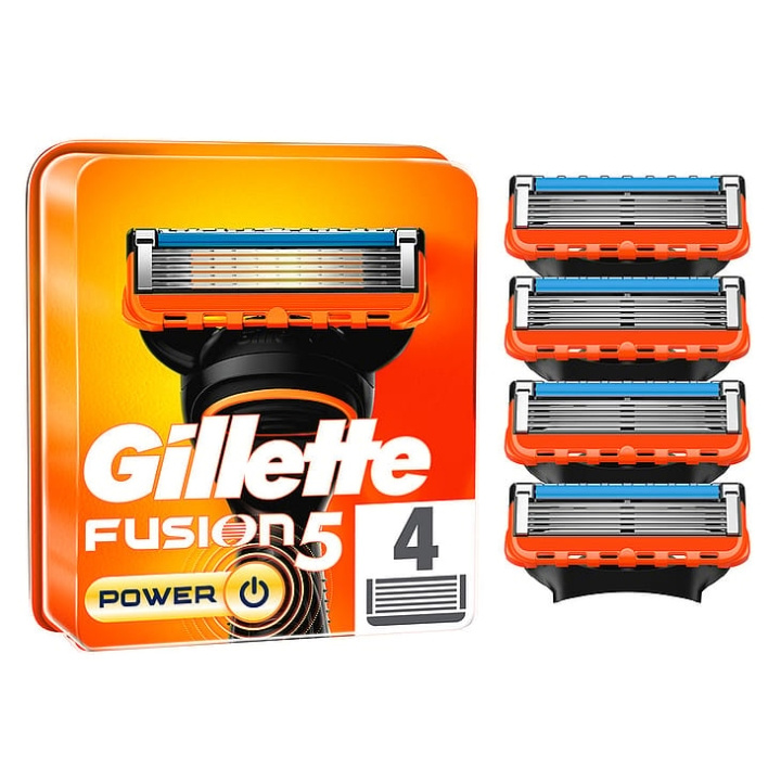 Gillette Fusion Power 4-pakning i gruppen HELSE OG SKJØNNHET / Hår & styling / Barbering og trimming / Barberhøvler og tilbehør hos TP E-commerce Nordic AB (C89958)