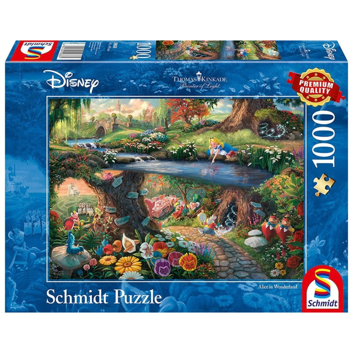 Schmidt Thomas Kinkade: Disney, Alice i eventyrland (1000 brikker) (SCH9636) i gruppen SPORT, FRITID & HOBBY / Hobby / Puslespill hos TP E-commerce Nordic AB (C89980)