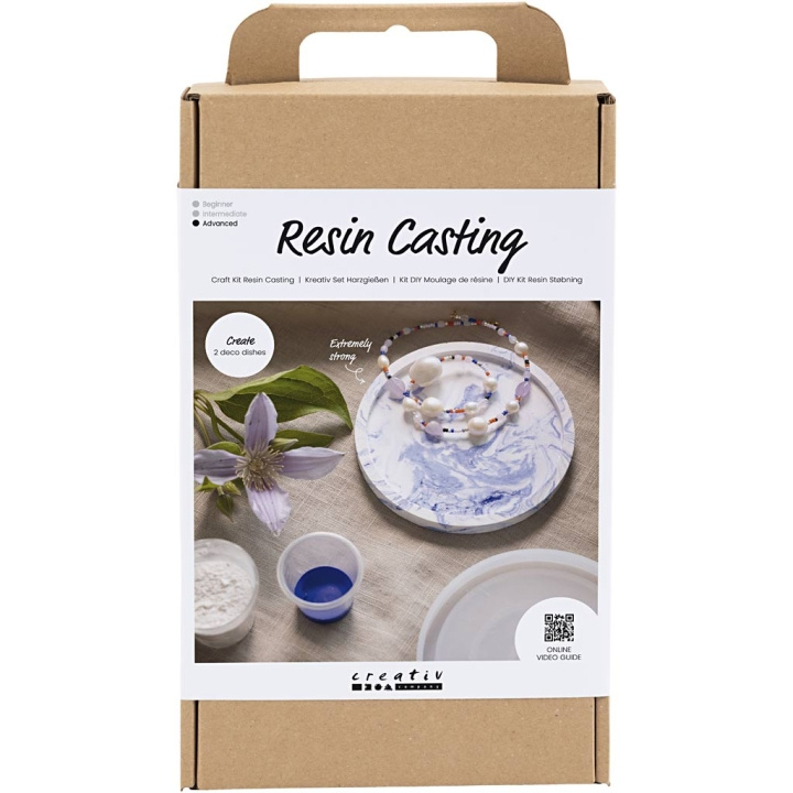 DIY Kit Craft Kit - Resin Casting - Rundt brett med marmorering (977687) i gruppen SPORT, FRITID & HOBBY / Hobby / DIY Kit hos TP E-commerce Nordic AB (C90004)