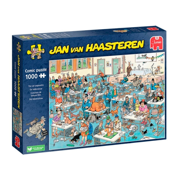 Jan van Haasteren Cat Show (1000 brikker) (JUM00032) i gruppen SPORT, FRITID & HOBBY / Hobby / Puslespill hos TP E-commerce Nordic AB (C90028)