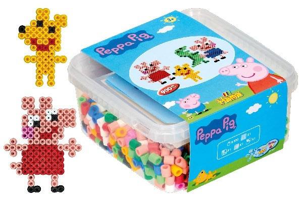 HAMA Beads Hama - Maxi Beads - Peppa Pig perler og perleplate i bøtte (8750) i gruppen LEKER, BARN OG BABY / Leker / Håndtverk hos TP E-commerce Nordic AB (C90105)