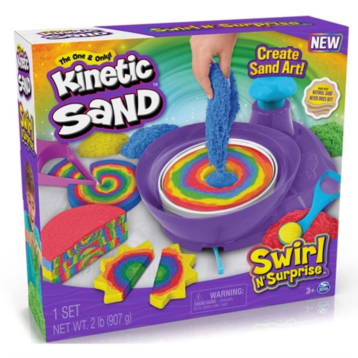 Kinetic Sand Swirl N\' Surprise (6063931) i gruppen LEKER, BARN OG BABY / Leker / Lek leire, lek sand og tilbehør hos TP E-commerce Nordic AB (C90131)