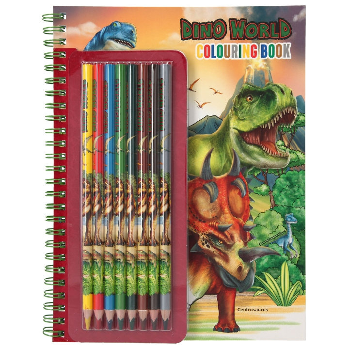 Dino World Fargeleggingsbok med fargeblyanter (0411385) i gruppen LEKER, BARN OG BABY / Leker / Håndtverk hos TP E-commerce Nordic AB (C90183)