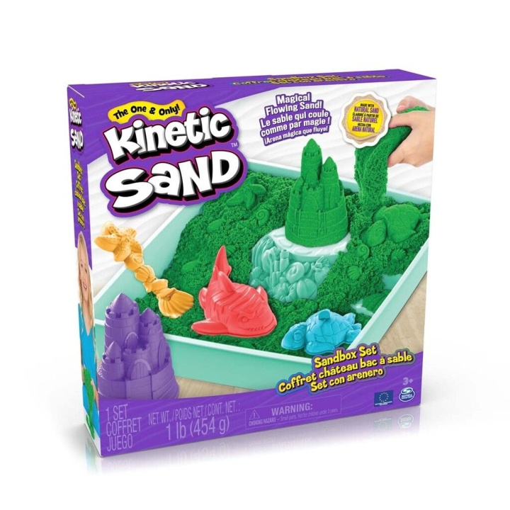 Kinetic Sand Sandkassesett - grønn (6067479) i gruppen LEKER, BARN OG BABY / Leker / Lek leire, lek sand og tilbehør hos TP E-commerce Nordic AB (C90224)