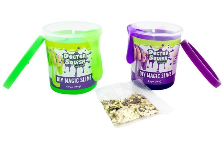 Doctor Squish DIY Magic Slime Dobbeltsett Grønn og Lilla (38496) i gruppen LEKER, BARN OG BABY / Leker / Eksperiment & DIY hos TP E-commerce Nordic AB (C90241)