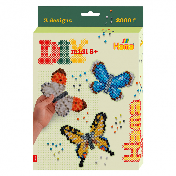 HAMA Beads Hama - Midi-opphengseske - Sommerfugler (383452) i gruppen LEKER, BARN OG BABY / Leker / Håndtverk hos TP E-commerce Nordic AB (C90566)