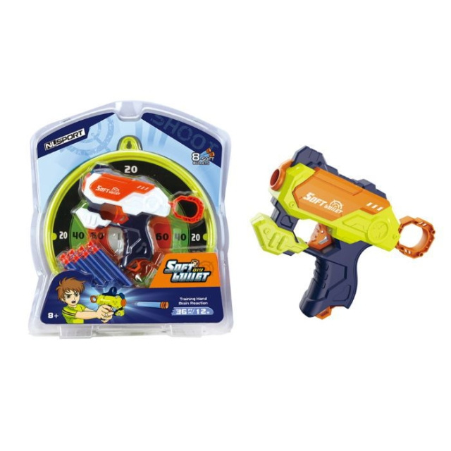 GA-Toys Dartpistol av mykt skum - 18 cm med målskive i gruppen LEKER, BARN OG BABY / Leker / Actionspill hos TP E-commerce Nordic AB (C90578)