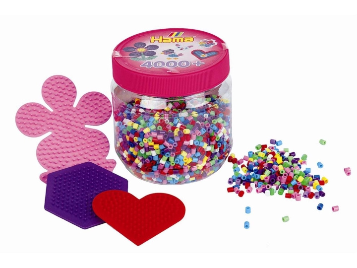 HAMA Beads hama - Perler - 4000 stk. med 3 ass. stiftplater (382051) i gruppen LEKER, BARN OG BABY / Leker / Håndtverk hos TP E-commerce Nordic AB (C90627)