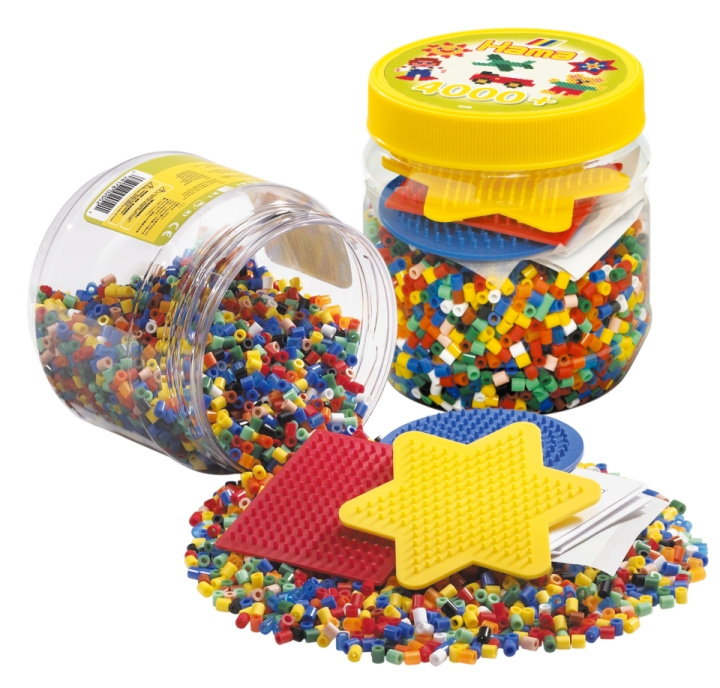 HAMA Beads Hama - 4000 stk. med 3 ass. stiftplater (382052) i gruppen LEKER, BARN OG BABY / Leker / Håndtverk hos TP E-commerce Nordic AB (C90648)