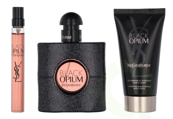 Yves Saint Laurent YSL Black Opium Giftset 110 ml Edp Spray 50ml/Body Lotion 50ml/Edp Spray 10ml i gruppen HELSE OG SKJØNNHET / Gavesett / Gavesett for henne hos TP E-commerce Nordic AB (C90859)