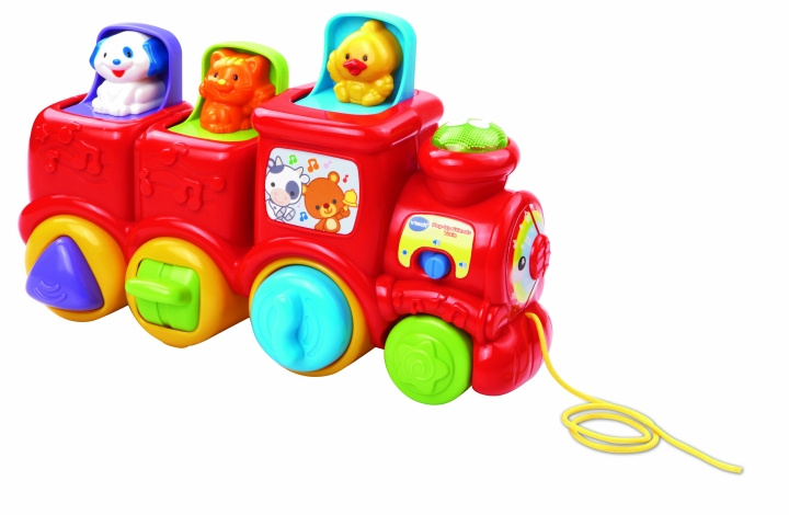 VTech Babytog med popup-venner (dansk) (950-151132) i gruppen LEKER, BARN OG BABY / Babyleker (0-3 år) / Aktivitetsleker hos TP E-commerce Nordic AB (C91125)